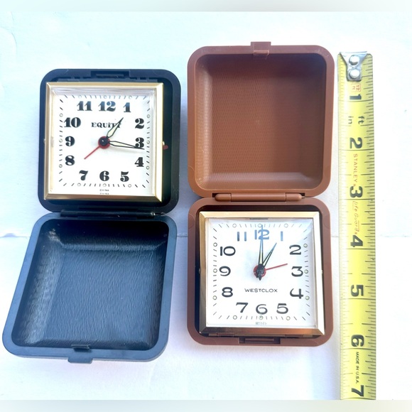 Equity and Westclox Travel Foldable Alarm Clocks - Picture 8 of 10